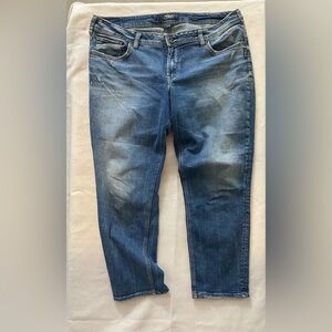 Silver Jeans Women's Cropped Blue Denim